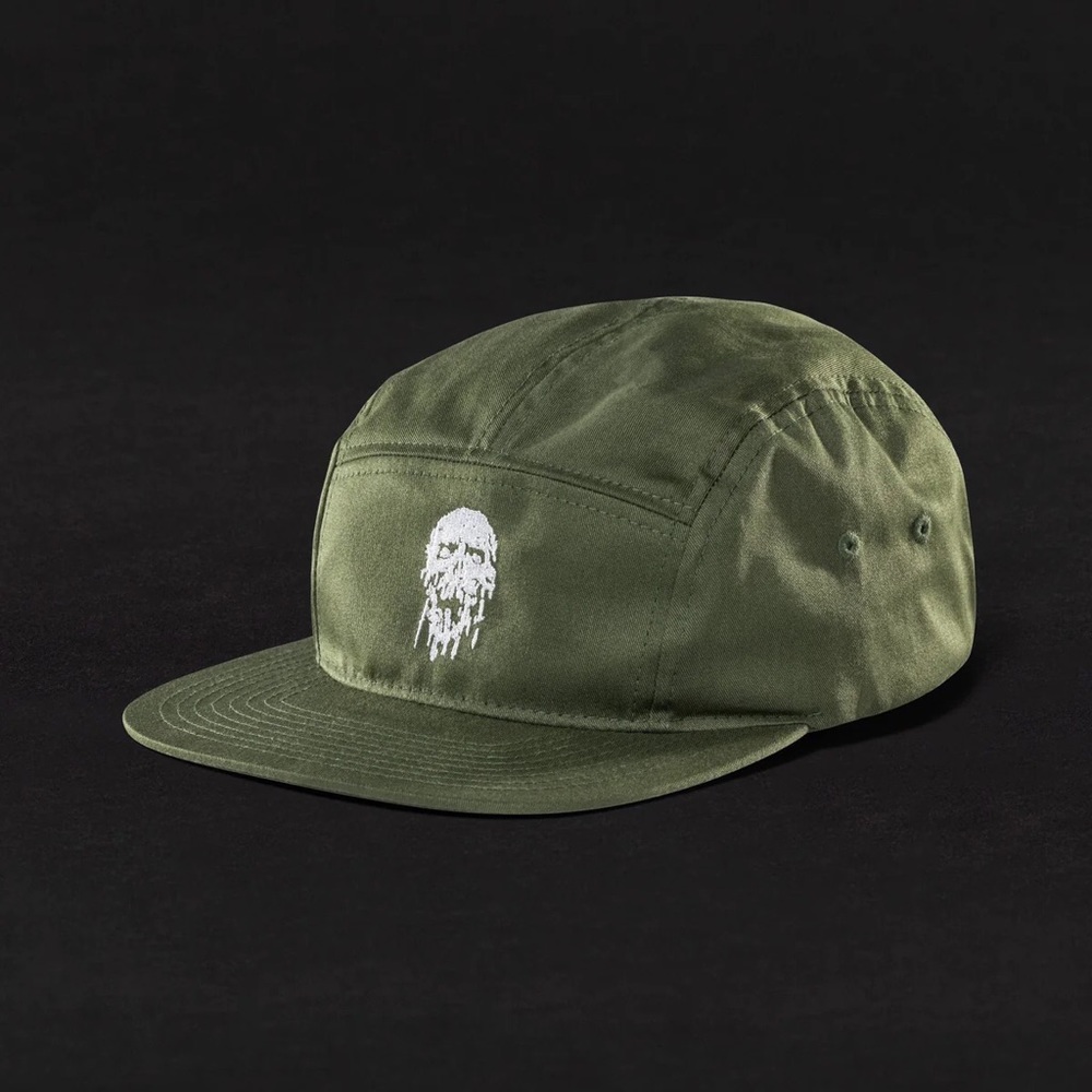 Liquid Death camper hat - 5 panel eternal death hat olive green